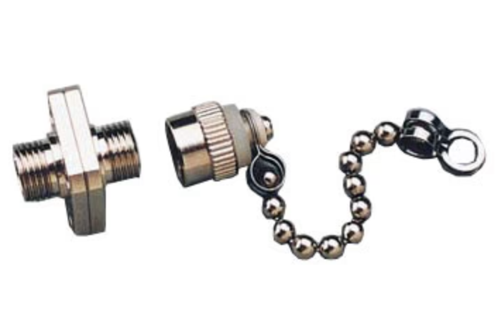 Metal Cap & Chain For FC Mating Sleeves/Adapters - Groundline Cables